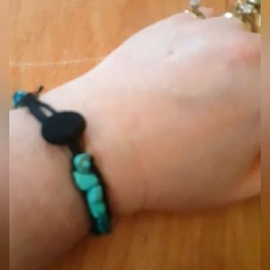 Handmade Hemp and gemstone bead bracelet